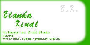 blanka kindl business card